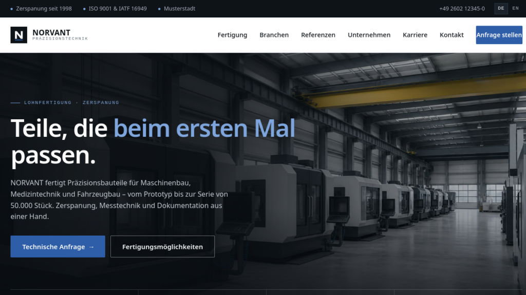 Vorschau: NORVANT Präzisionstechnik