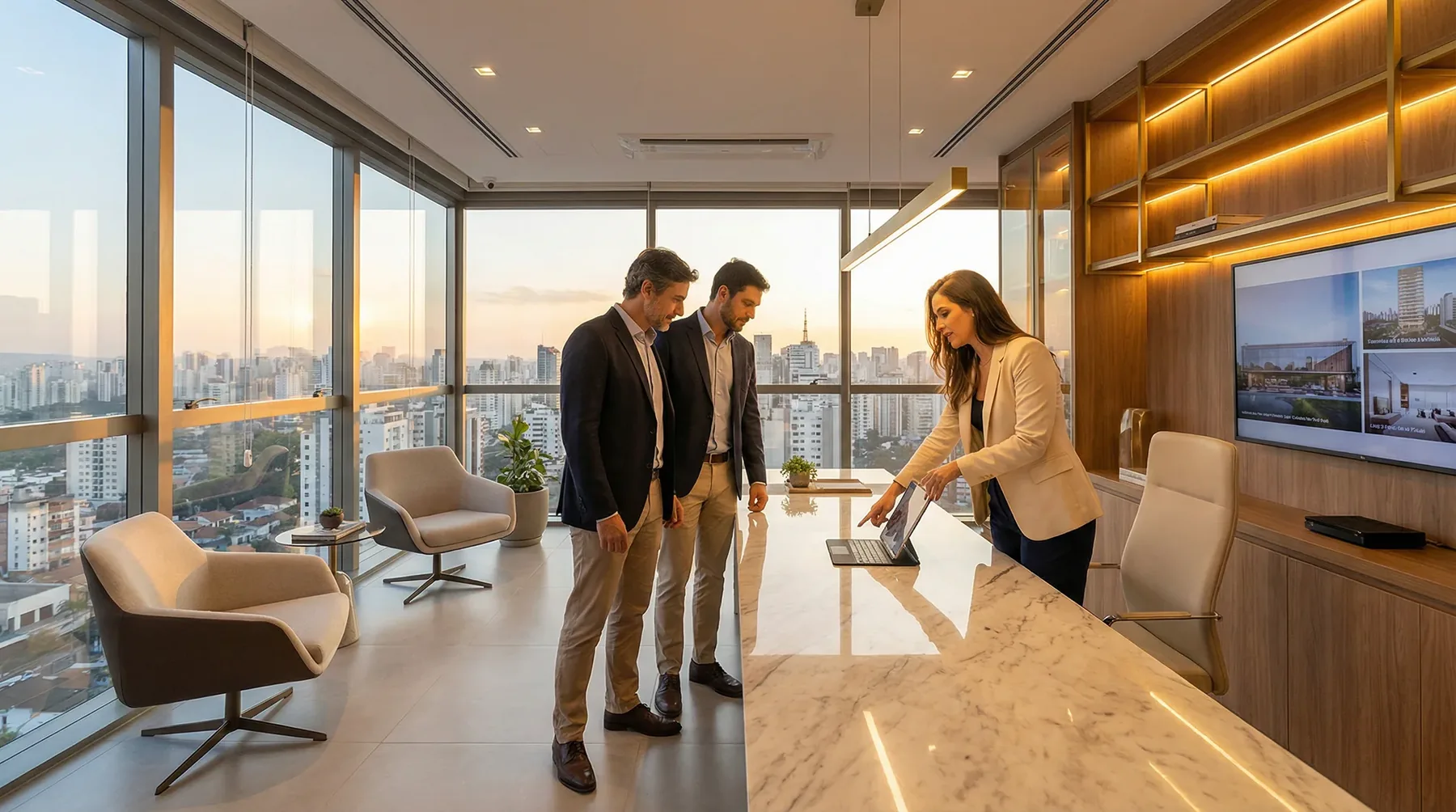Immobilienberatung in einem modernen Büro