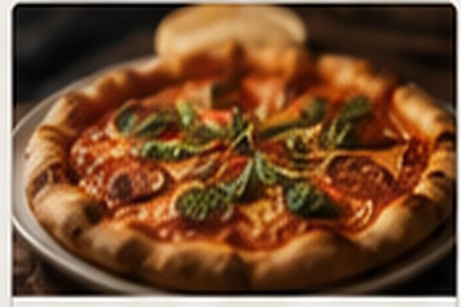 Pizza mit Tomaten und frischen Kräutern